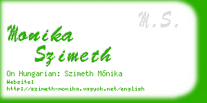 monika szimeth business card