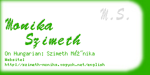 monika szimeth business card